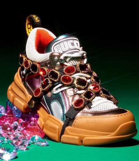 jeweled gucci sneakers|Gucci platform sneakers with jewels.